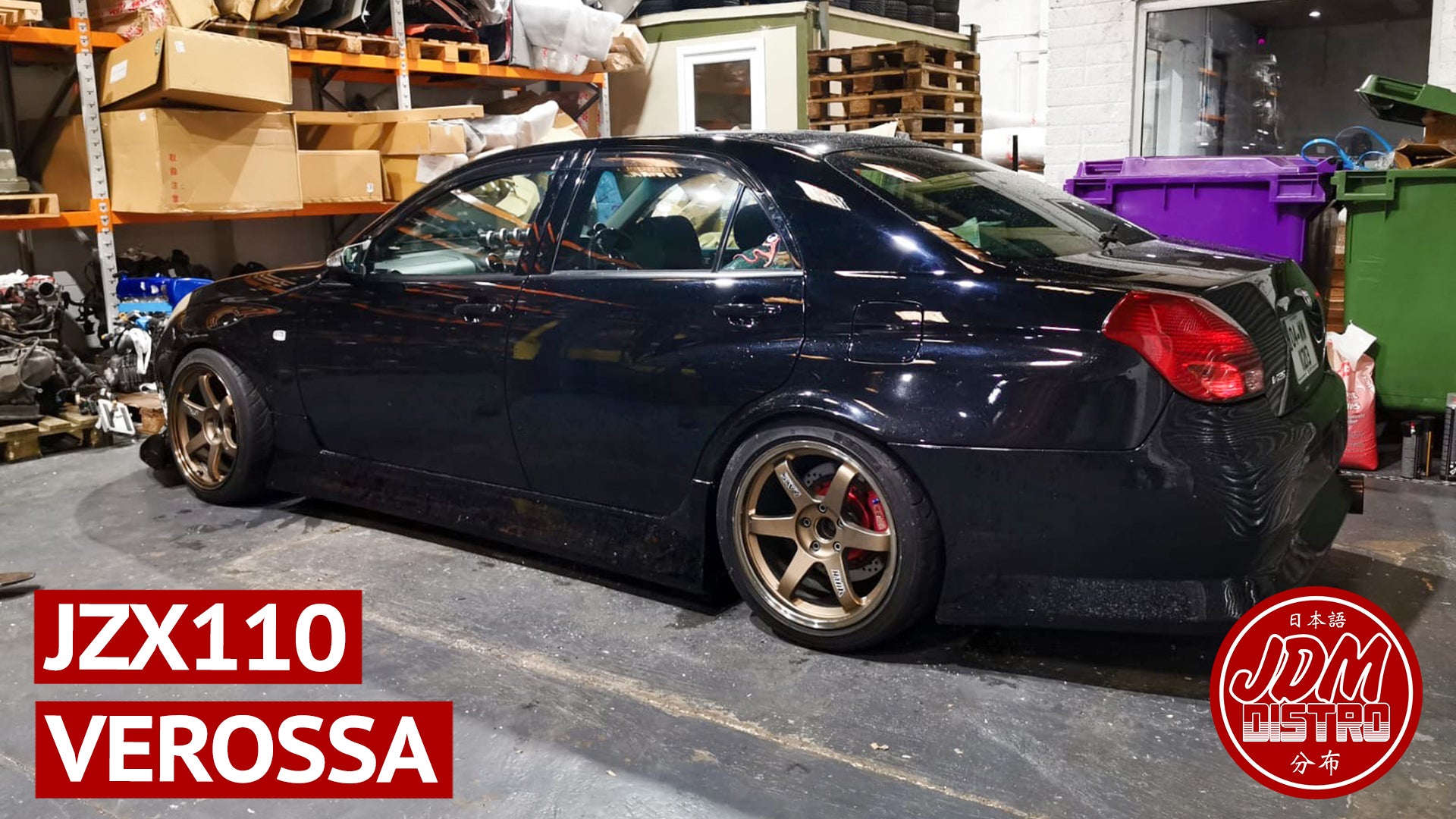 Toyota verossa jzx110 金属製キャタライザー フランジ付き A JZX110 Verossa And a 40ft Container: Behind The Shutter #43