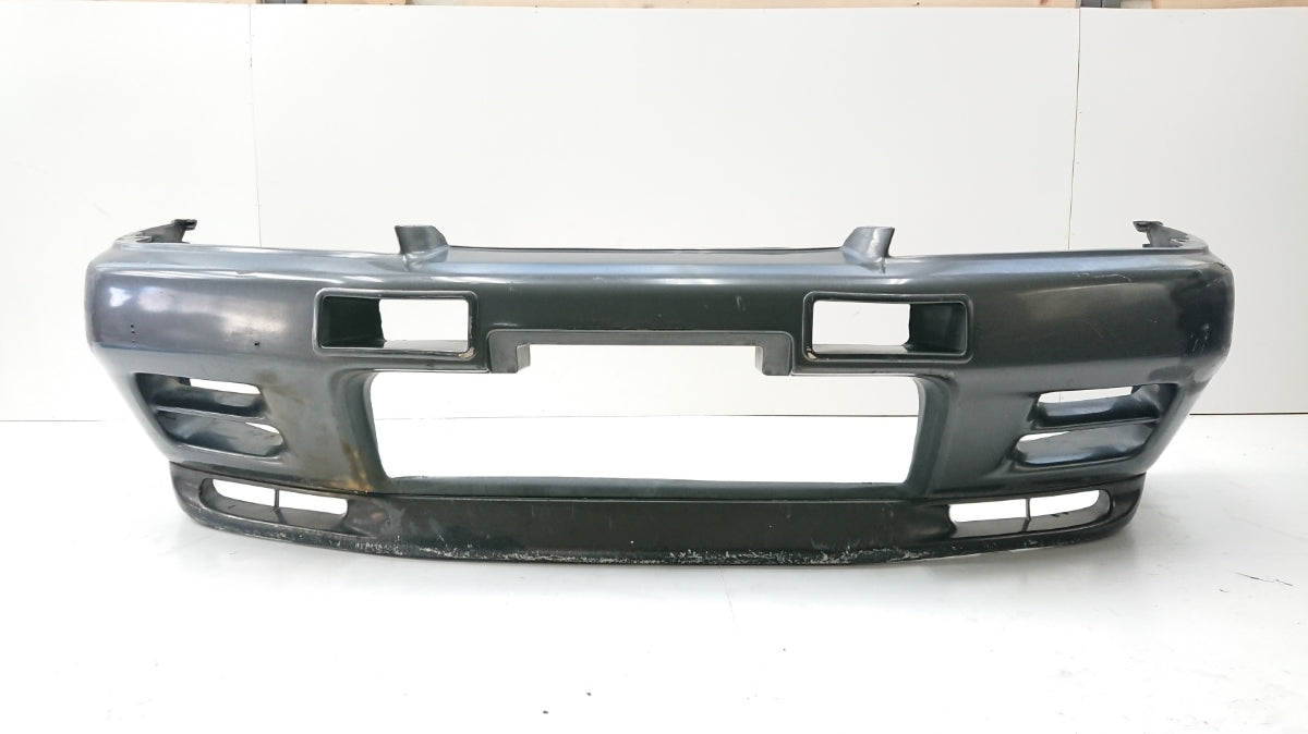 ①NISSAN純正op parts R32スカイライン バンパーメッキ グリル NISSAN SKYLINE R32 GTR GENUINE N1 FRONT BUMPER & LIP - JDM