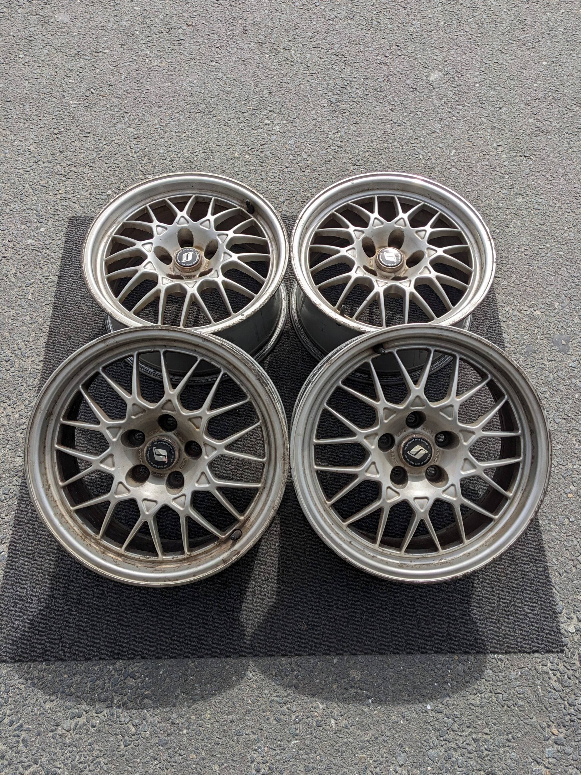 NISSAN SKYLINE R32 GTR V-SPEC BNR32 GENUINE OEM BBS FORGED WHEELS