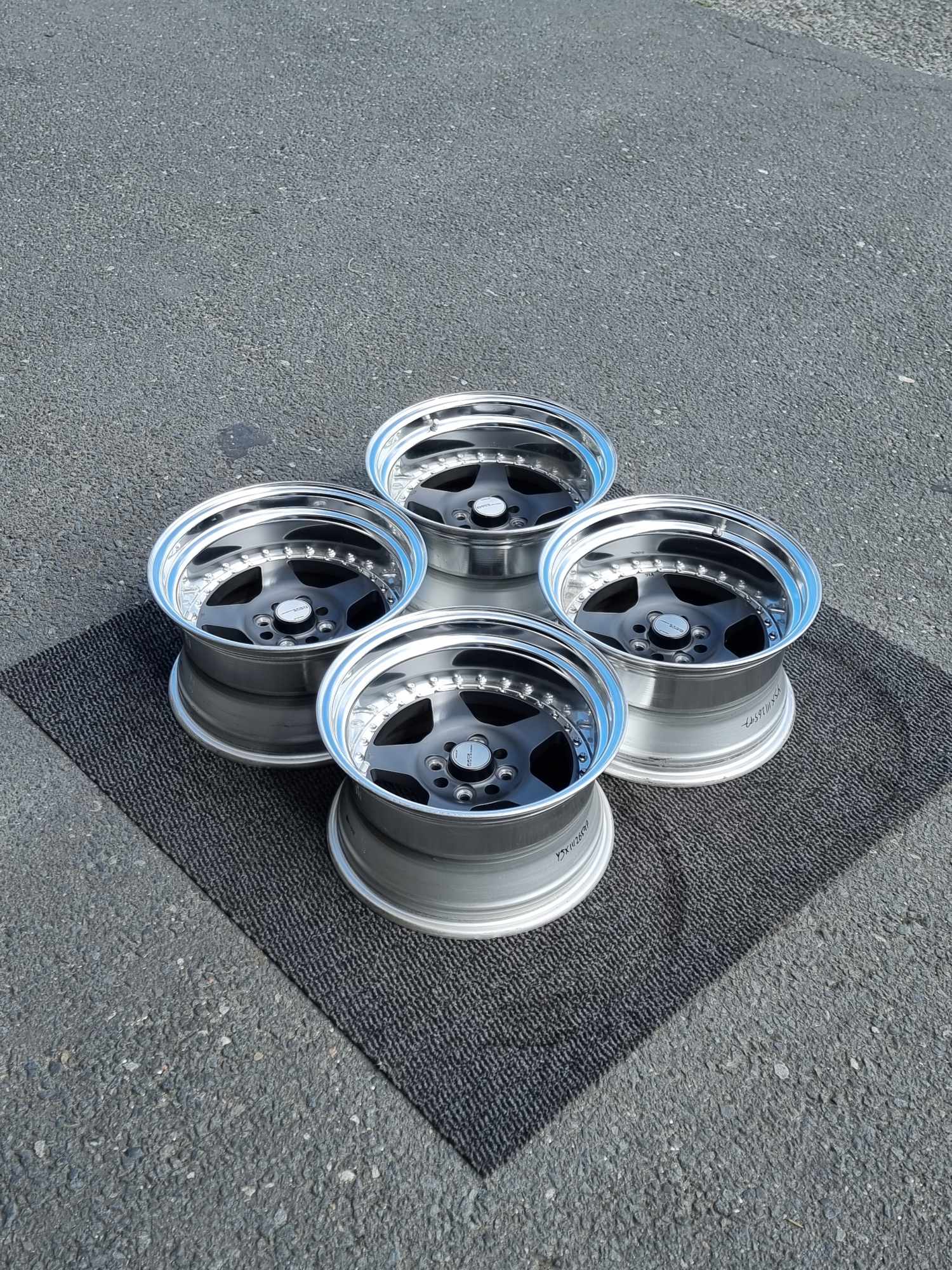 work meister cr01 15インチ pcd100 Work Meister CR 01 3-Piece Wheels - Gunmetal w/ Polished Lip +