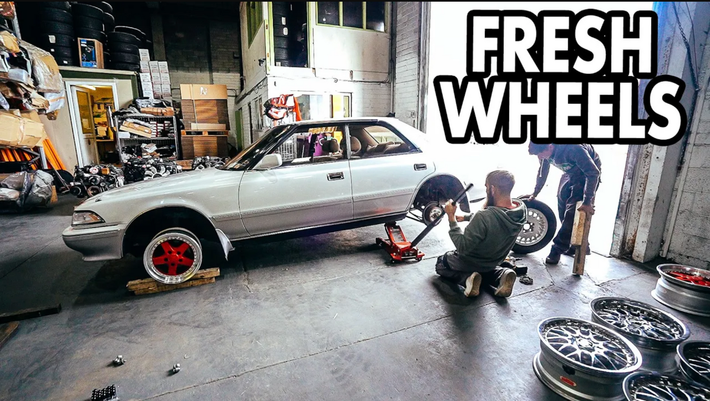 New Wheels for a JDM Classic: GX81 Mark II Toyota at Our Warehouse