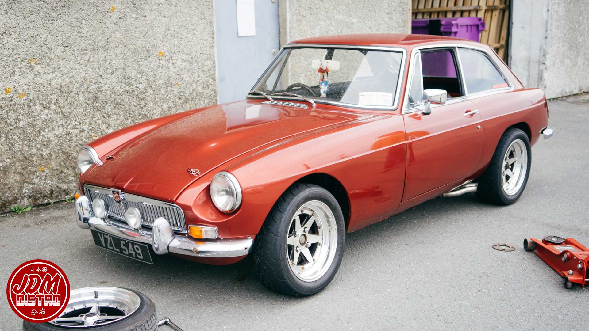 A Silvia SR20-powered MGB calls for some Japanese wheels