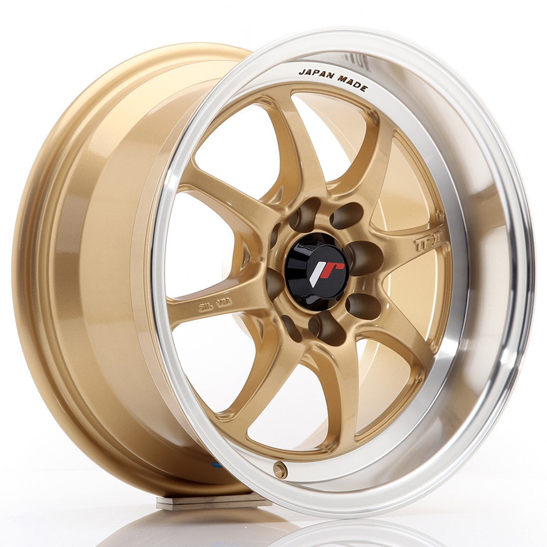 Japan Racing JR Wheels TFII 15x7.5 ET30 4x100 4x114.3 Gold