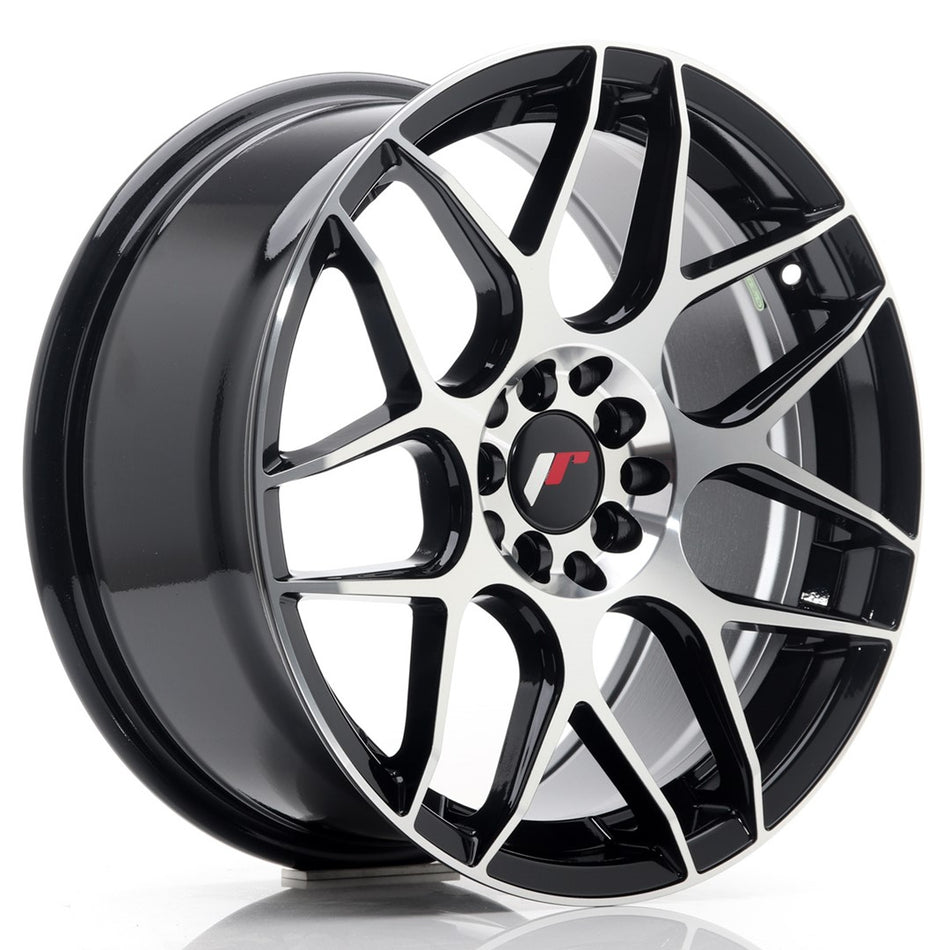 Japan Racing JR Wheels JR18 17x8 ET35 5x100 5x114.3 Black