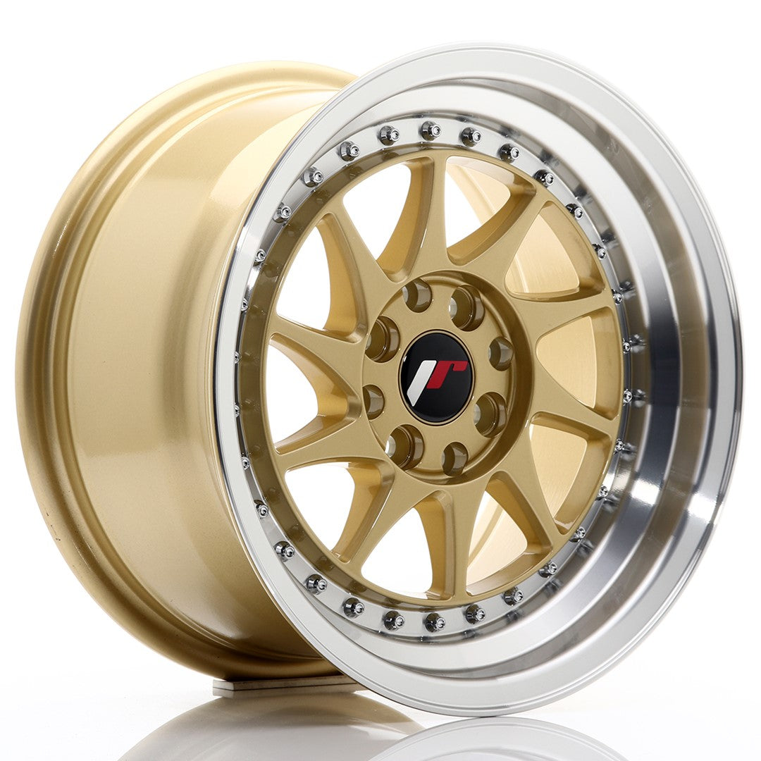 Japan Racing JR Wheels JR26 15x8 ET25 4x100 4x108 Gold