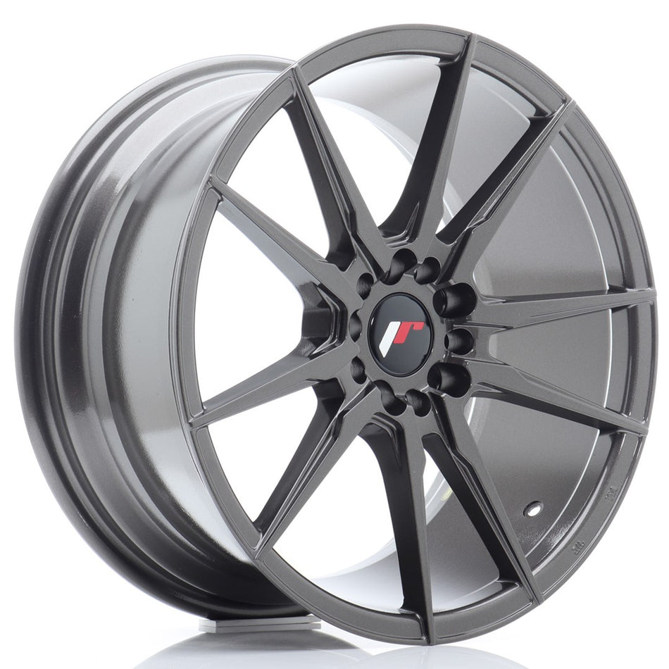 Japan Racing JR Wheels JR21 18x8.5 ET35 5x100 5x120 Hyper Gray
