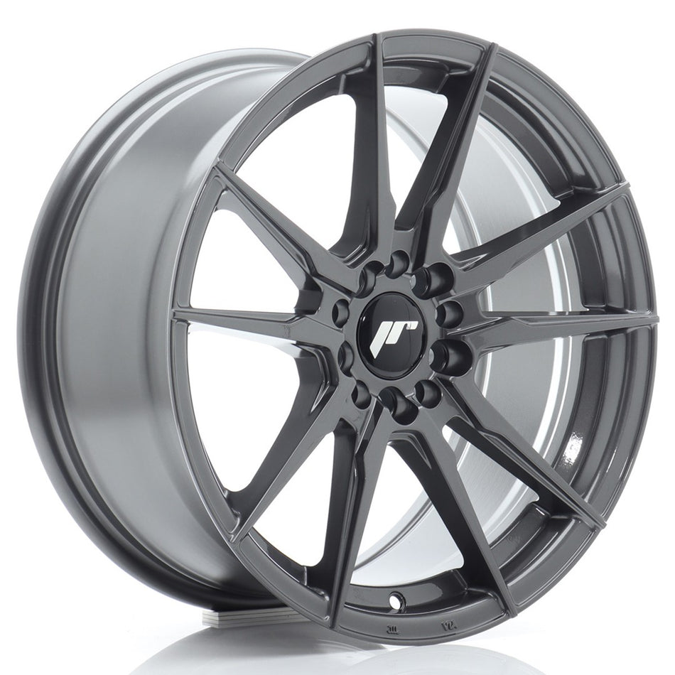 Japan Racing JR Wheels JR21 17x8 ET35 5x108 5x112 Hyper Gray