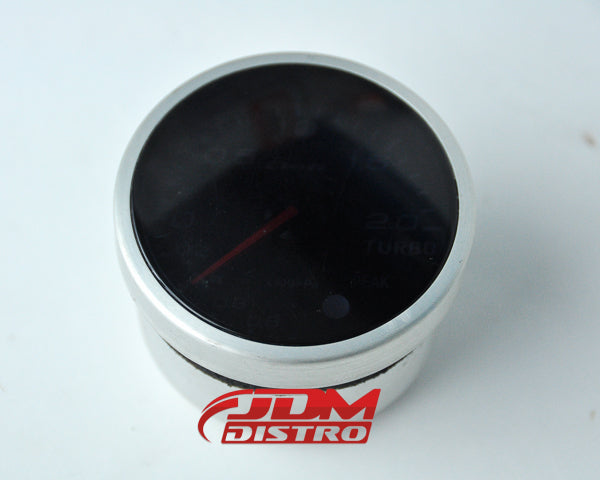 DEFI TURBO GAUGE 60MM, BLACK FACE WHITE LIGHT