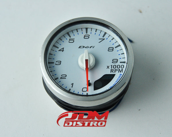 DEFI RPM GAUGE 60MM, WHITE FACE GREEN LIGHT