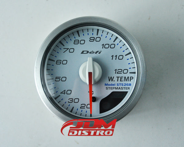 DEFI WATER TEMP GAUGE 52MM, WHITE FACE GREEN LIGHT