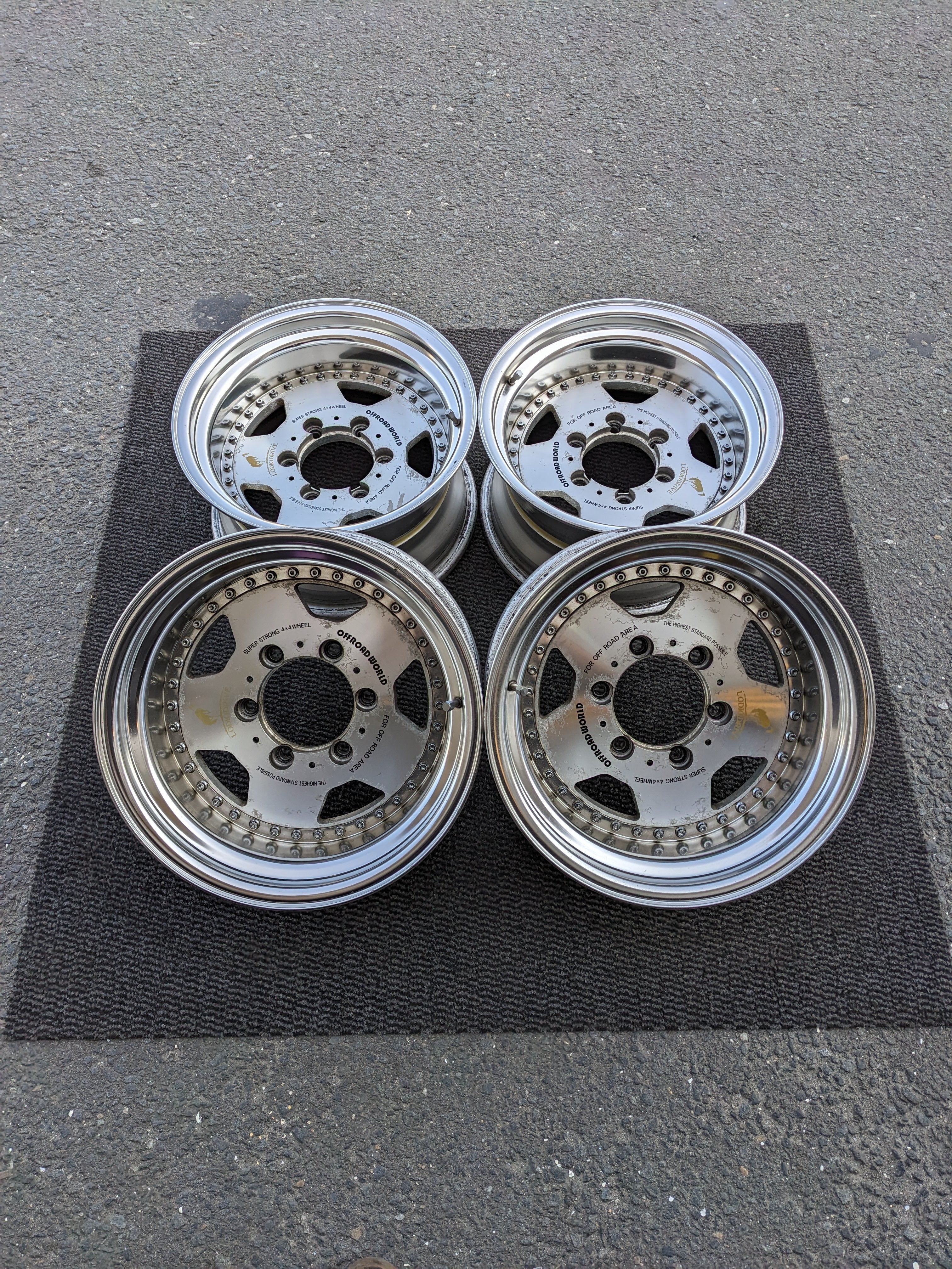 SUPERSTAR スーパースター ロデオドライブ 18インチ9.5J5HPCD150+51 4本 ランクル等　(HB199) クレジットカード QR決済可能 4本SET 会社宛 送料無料 18×9.5J スーパースター ロデオドライブ