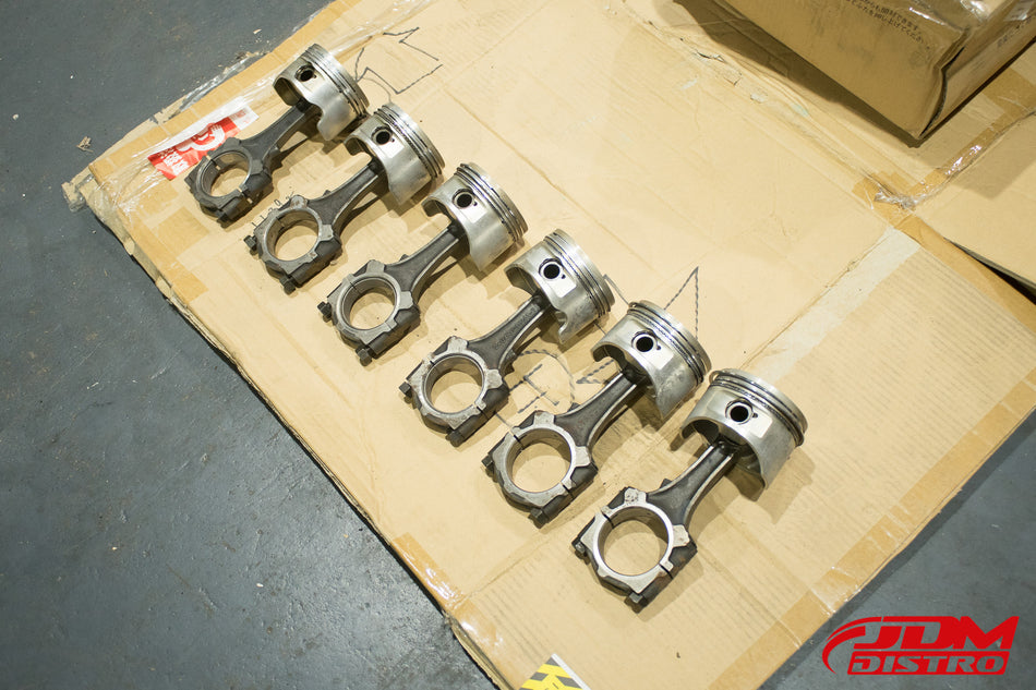 TOMEI RB24 2.4 STROKER PISTONS &amp; RODS FOR NISSAN SKYLINE R32 RB20