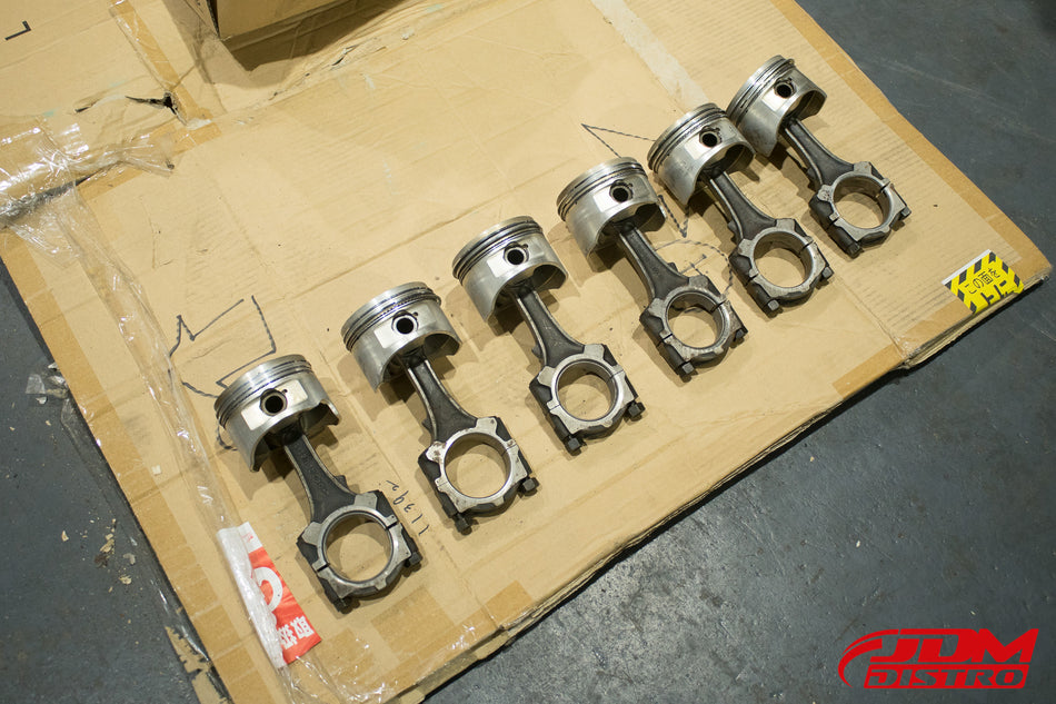 TOMEI RB24 2.4 STROKER PISTONS &amp; RODS FOR NISSAN SKYLINE R32 RB20