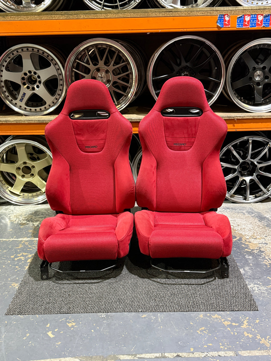 HONDA CIVIC TYPE-R EP3 JDM RECARO RECLINER RACING SEAT PAIR RED