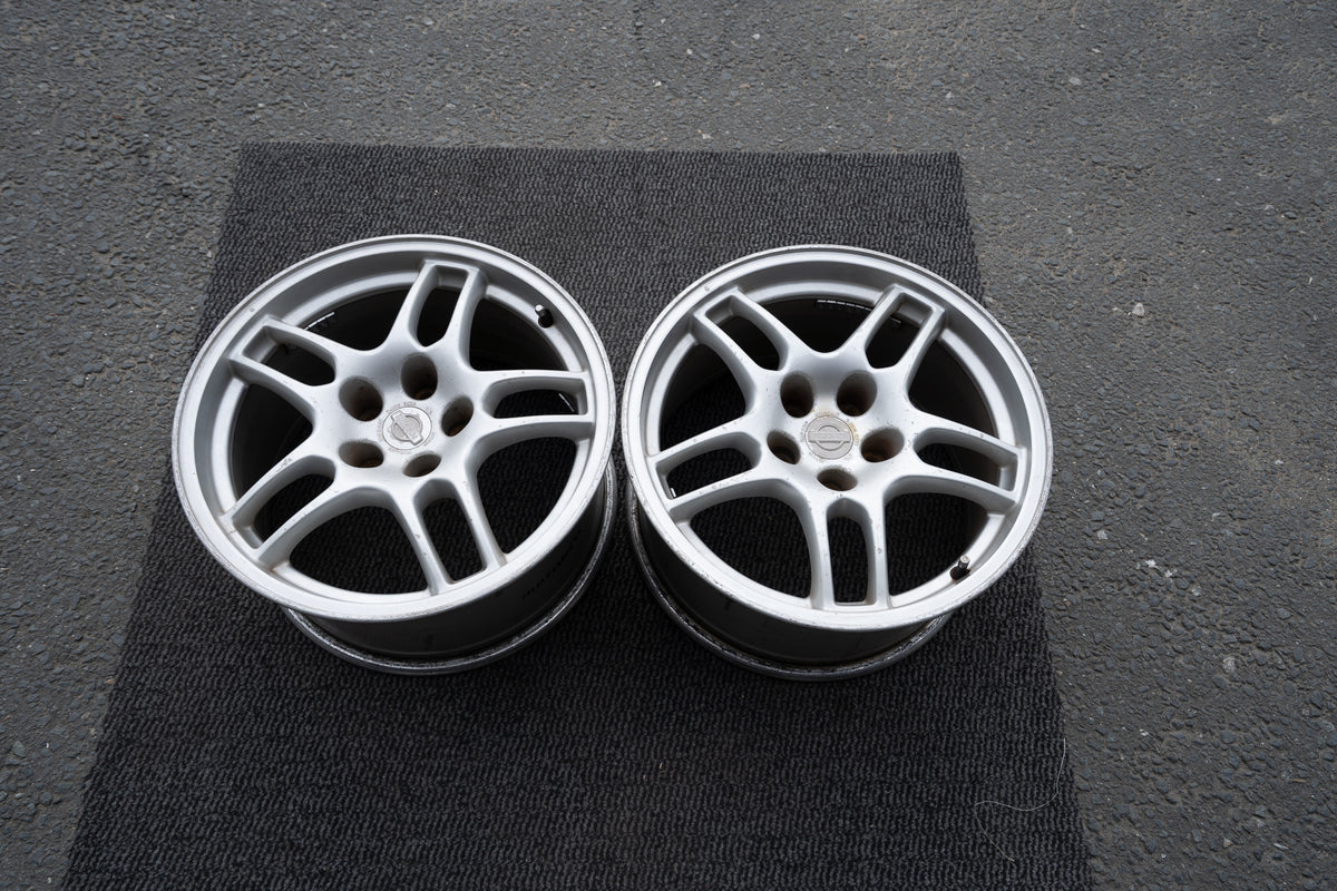 Skyline R33 Rims NISSAN R33 SKYLINE GTR BCNR33 GENUINE FORGED WHEELS PAIR - JDM Distro ...