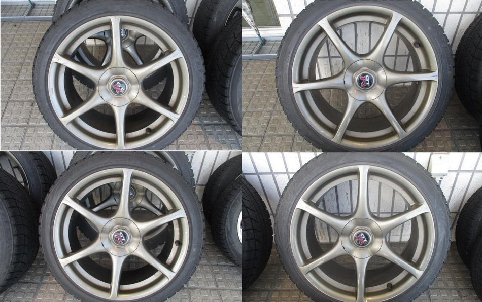 NISSAN SKYLINE R34 GTR GENUINE OEM FORGED WHEELS WITH CAPS