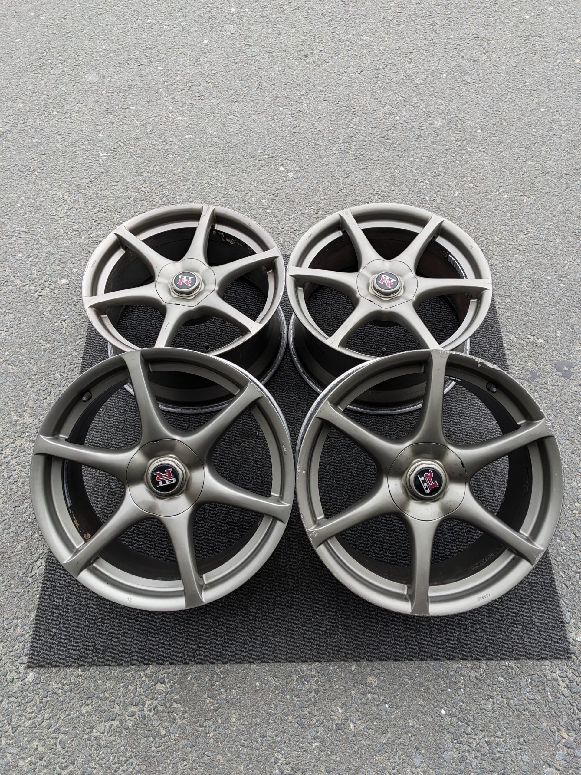 Gt R R34 Tire Rim NISSAN R34 SKYLINE GTR BNR34 GENUINE OEM FORGED WHEELS WITH CAPS - JDM ...