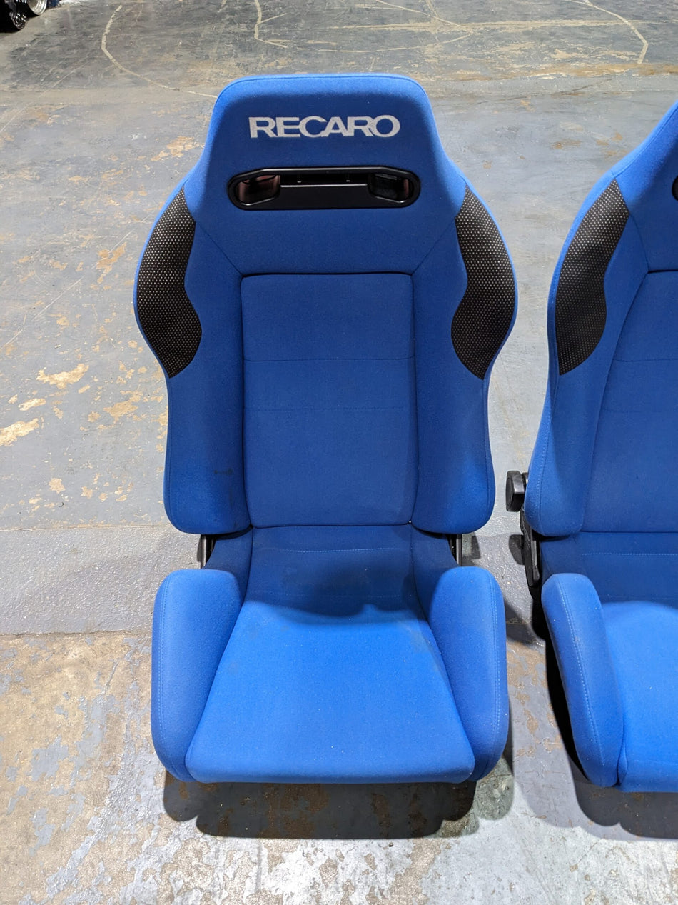 RECARO SR3 TRIAL BLUE RECLINER RACING SEAT PAIR