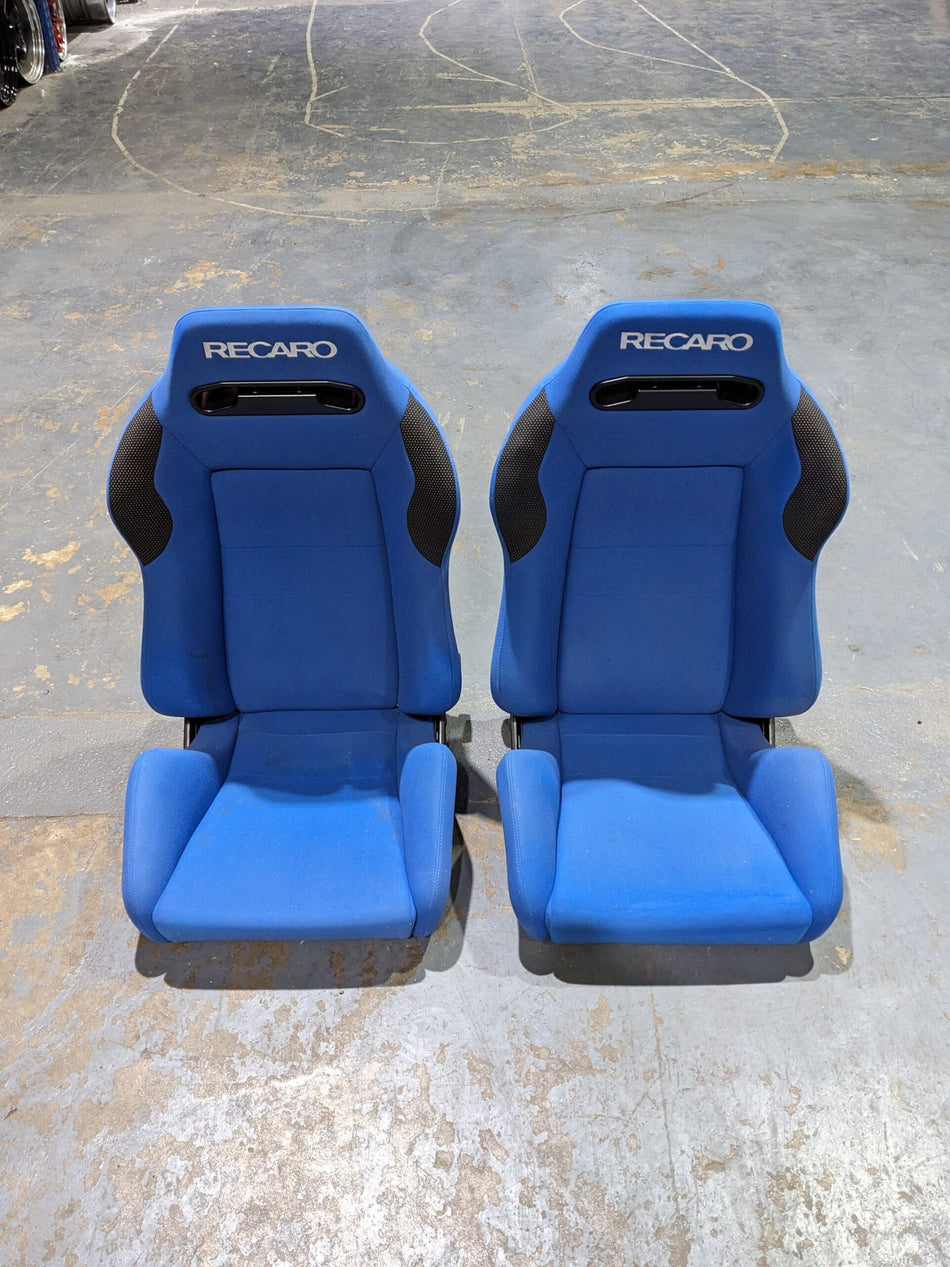 RECARO SR3 TRIAL BLUE RECLINER RACING SEAT PAIR