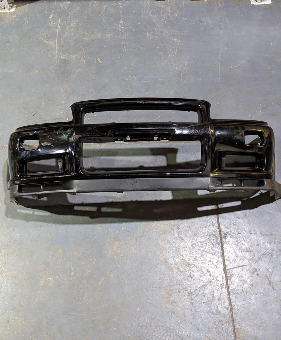 NISSAN SKYLINE R34 GTR BNR34 V-SPEC GENUINE OEM FRONT BUMPER &amp; LIP