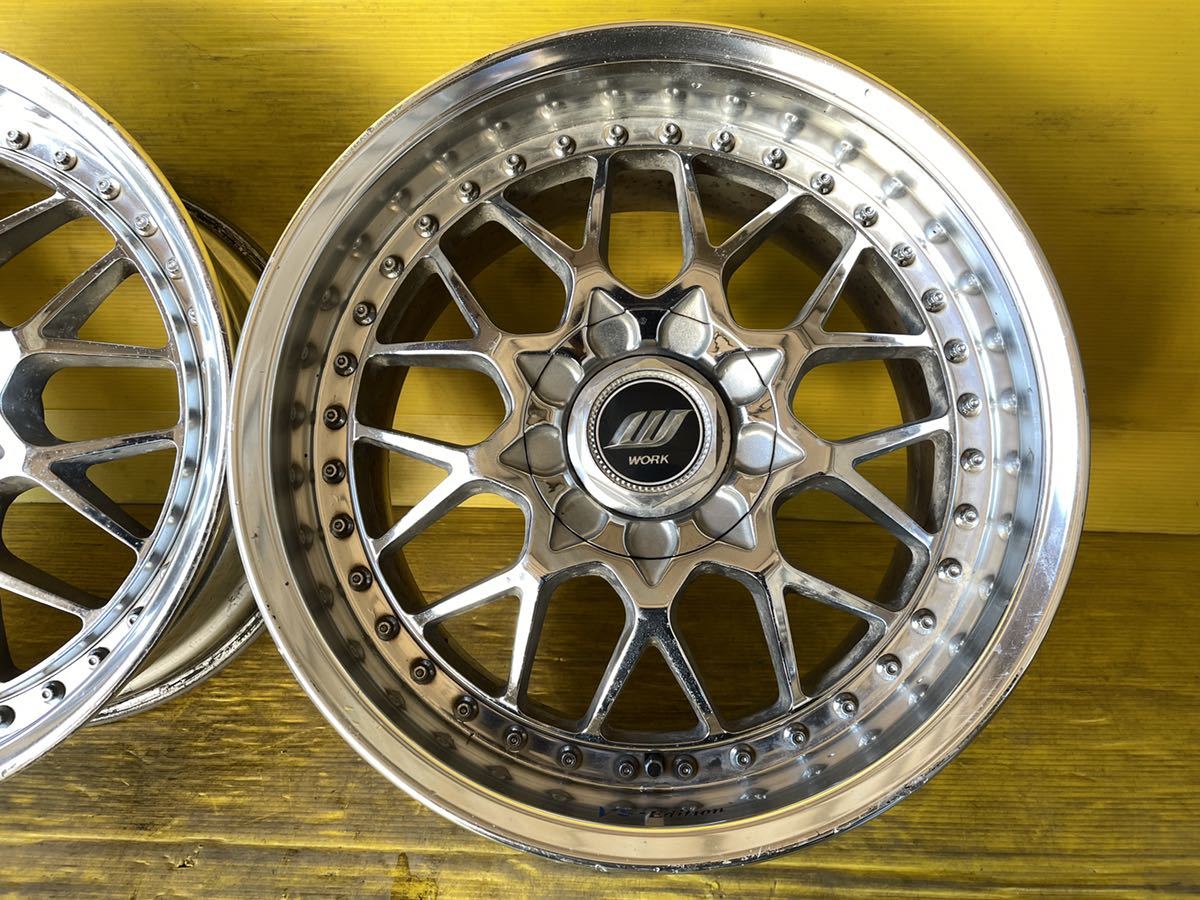 WORK VS 17x8J/9J 4/5H-114.3 +35 ハブ73 4本 Felgi Work VS-