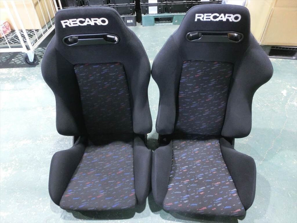 RECARO SR2/SR3 LEMANS CONFETTI RECLINER RACING SEATS PAIR