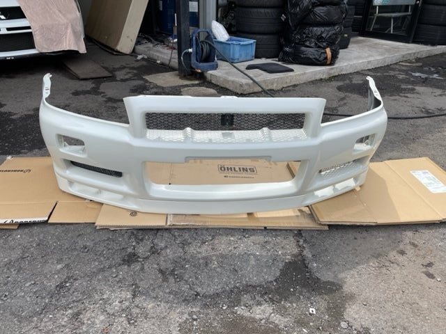 NISSAN SKYLINE R34 GTR BNR34 V-SPEC GENUINE OEM FRONT BUMPER &amp; LIP