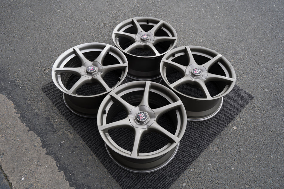 NISSAN R34 SKYLINE GTR BNR34 GENUINE OEM FORGED WHEELS WITH CAPS