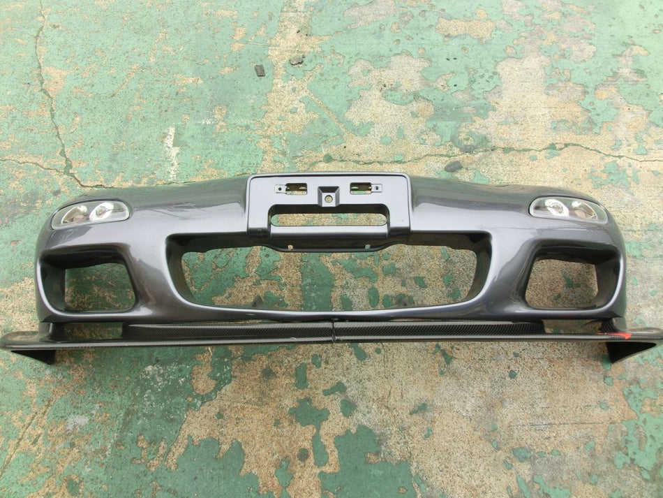 MAZDA RX7 FD3S GENUINE OEM 99 SPEC AERO FRONT BUMPER W/ CARBON LIP &amp; LIGHTS
