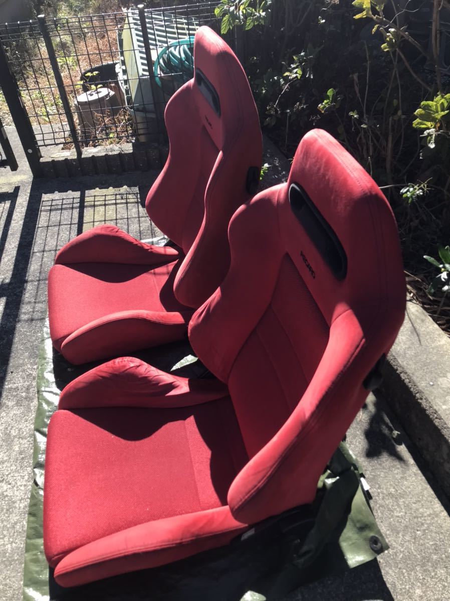 RECARO SR3 EK9 DC2 RED RECLINER RACING SEATS PAIR
