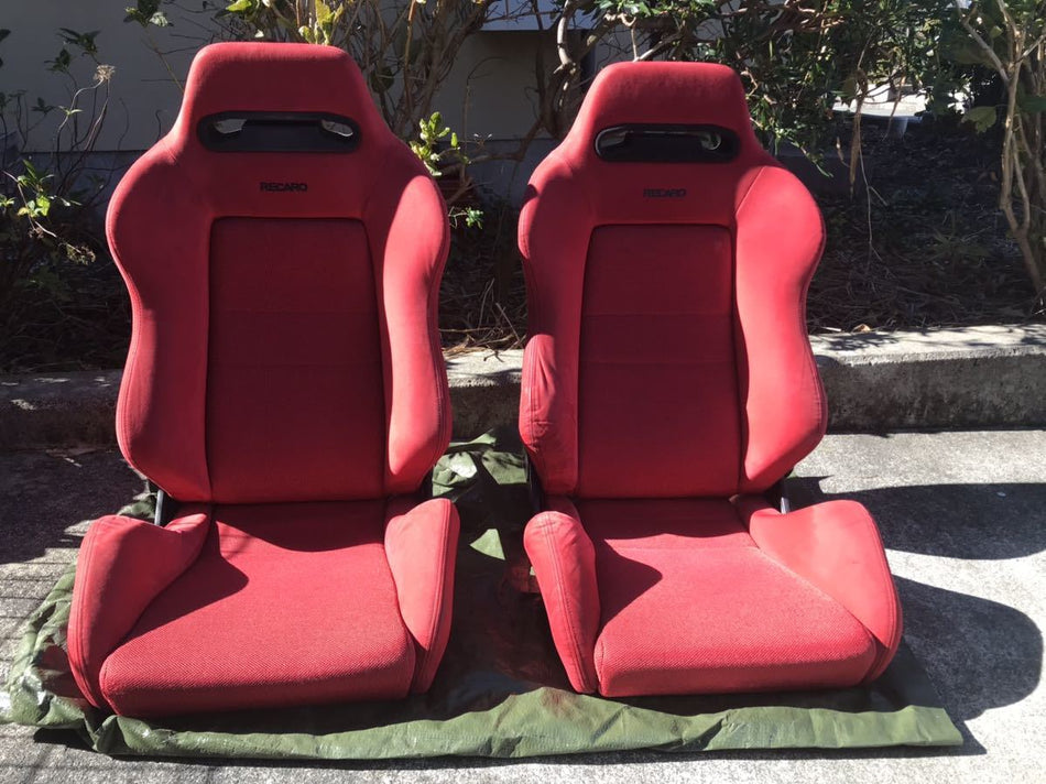RECARO SR3 EK9 DC2 RED RECLINER RACING SEATS PAIR