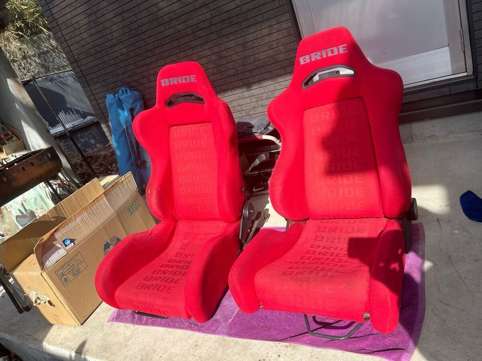 BRIDE RACING SEATS PAIR BRIX 1.5 &amp; ERGO 1.5 RED