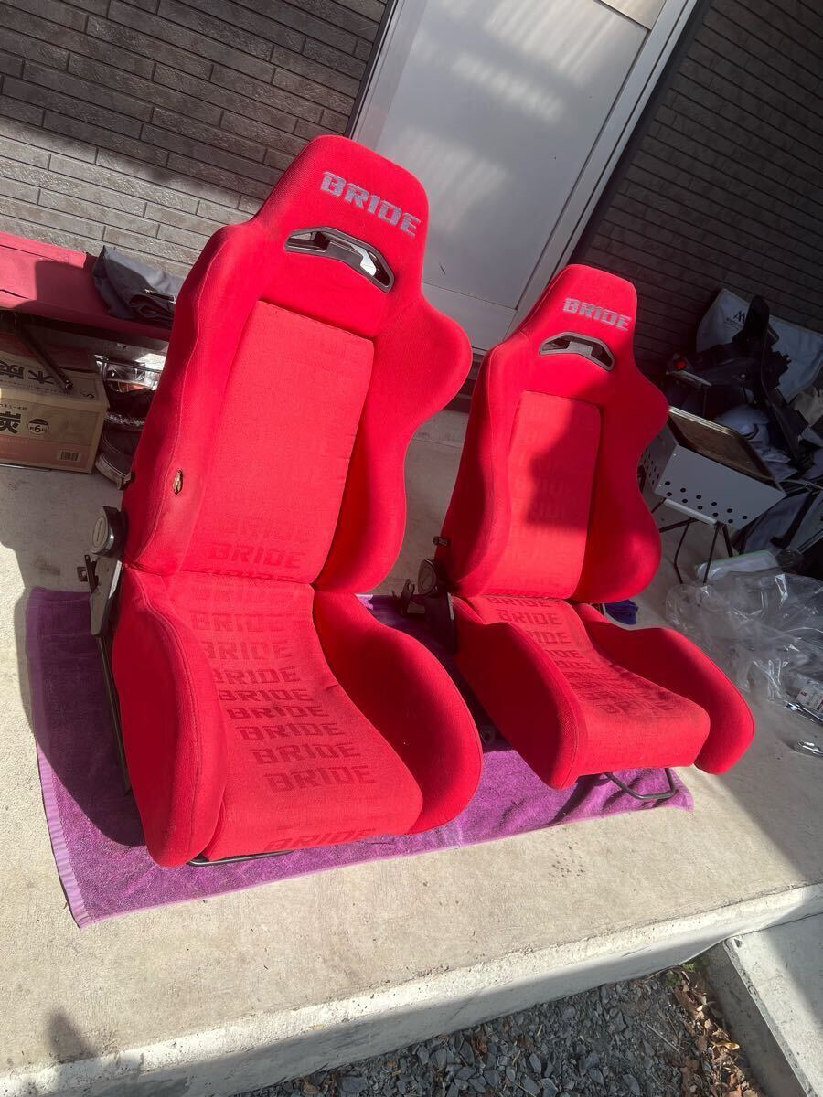 BRIDE RACING SEATS PAIR BRIX 1.5 &amp; ERGO 1.5 RED