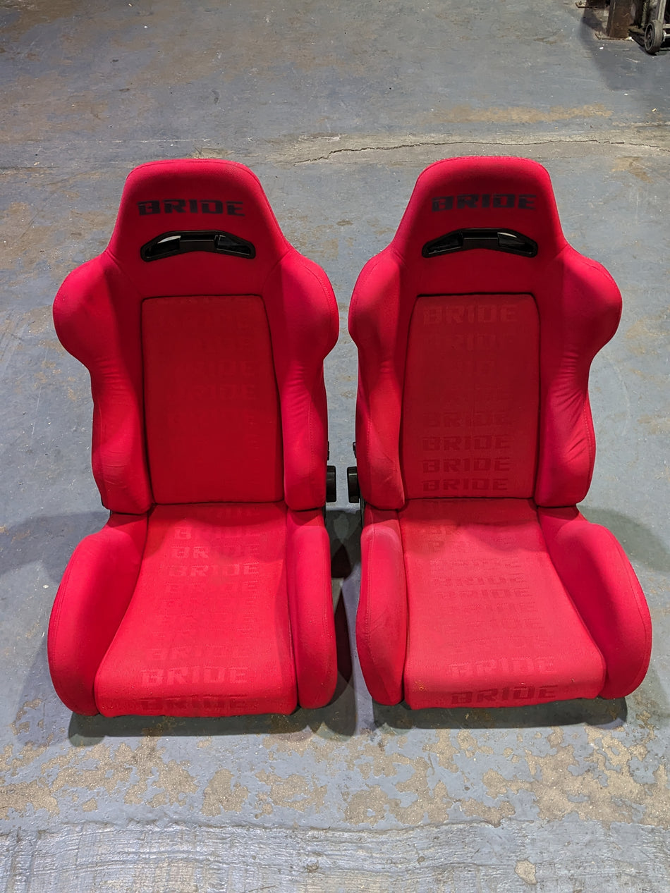 BRIDE RACING SEATS PAIR BRIX 1.5 RED