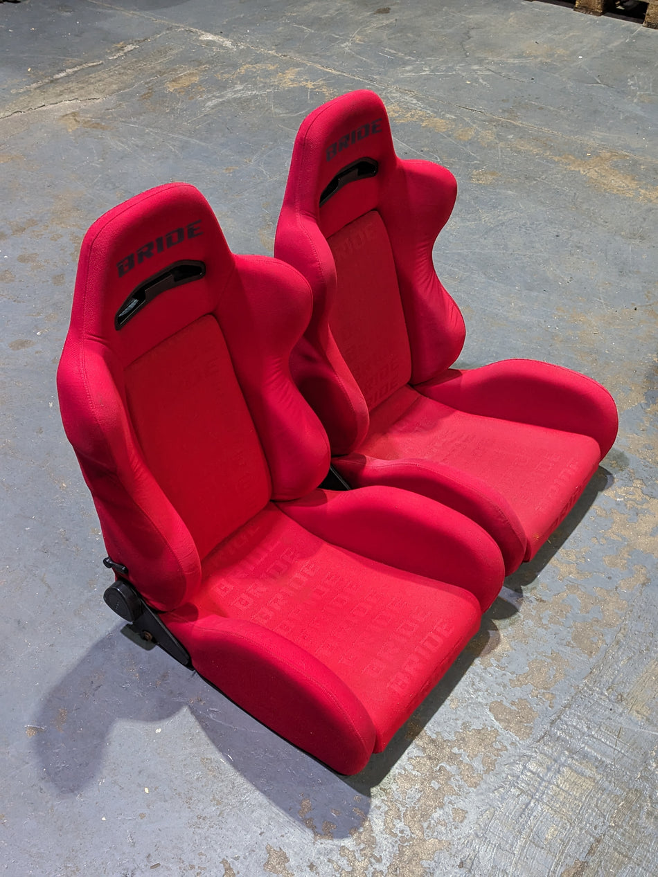 BRIDE RACING SEATS PAIR BRIX 1.5 RED