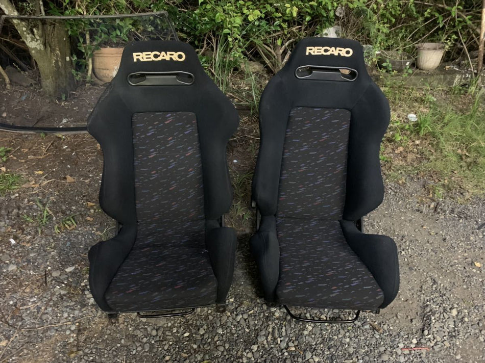RECARO SR2/SR3 LEMANS CONFETTI RECLINER RACING SEATS PAIR