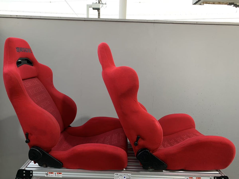 BRIDE RACING SEATS PAIR BRIX &amp; ERGO 1.5 RED