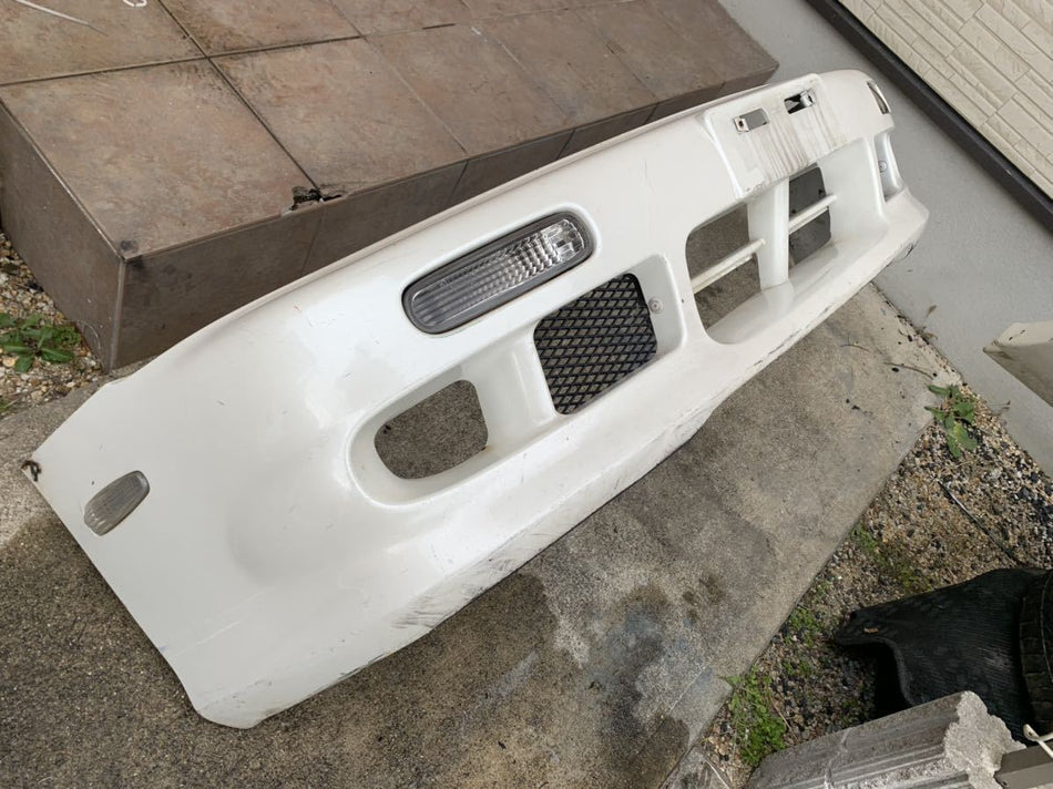 NISSAN SILVIA S14 GENUINE OEM ZENKI NAVAN FRONT BUMPER W/ MESH &amp; LIGHTS