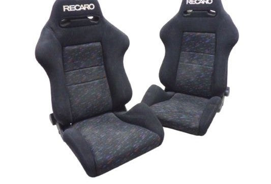 TOYOTA SUPRA MK4 JZA80 GENUINE OPTION RECARO SR2 CONFETTI RECLINER RACING SEAT PAIR