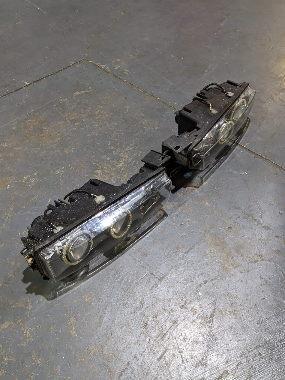 NISSAN S13 SILVIA PS13 HEADLIGHTS HALO RINGS &amp; CLEAR LENSES