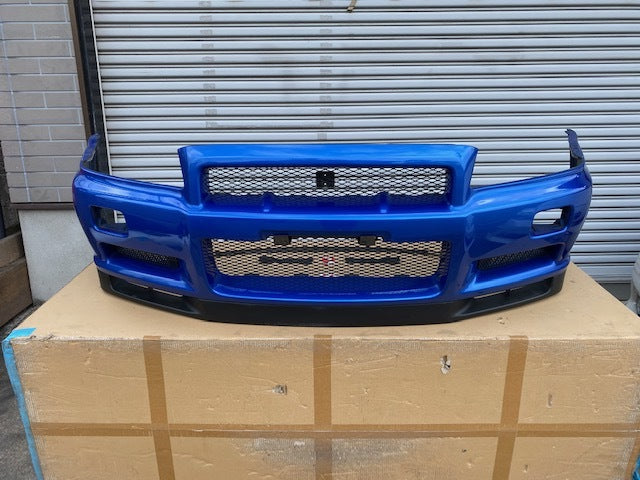 NISSAN SKYLINE R34 GTR V-SPEC GENUINE OEM FRONT BUMPER &amp; LIP