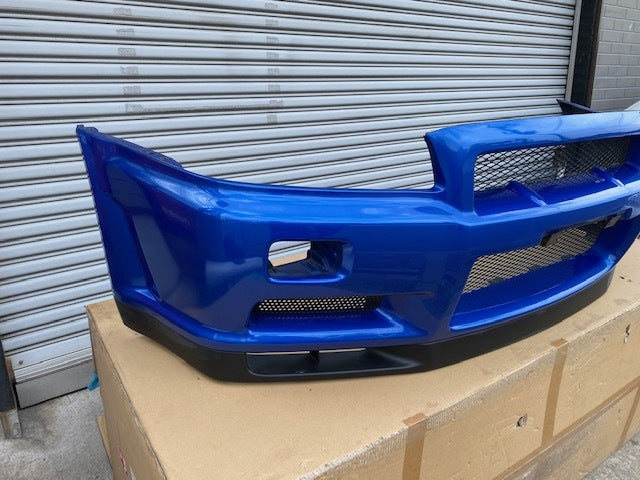 NISSAN SKYLINE R34 GTR V-SPEC GENUINE OEM FRONT BUMPER &amp; LIP
