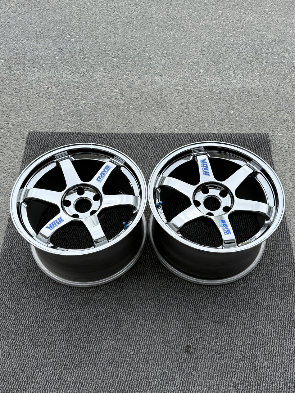 RAYS VOLK RACING TE37 GTR OG CHROME PAIR