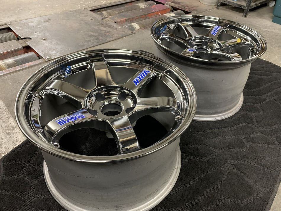 RAYS VOLK RACING TE37 GTR OG CHROME PAIR