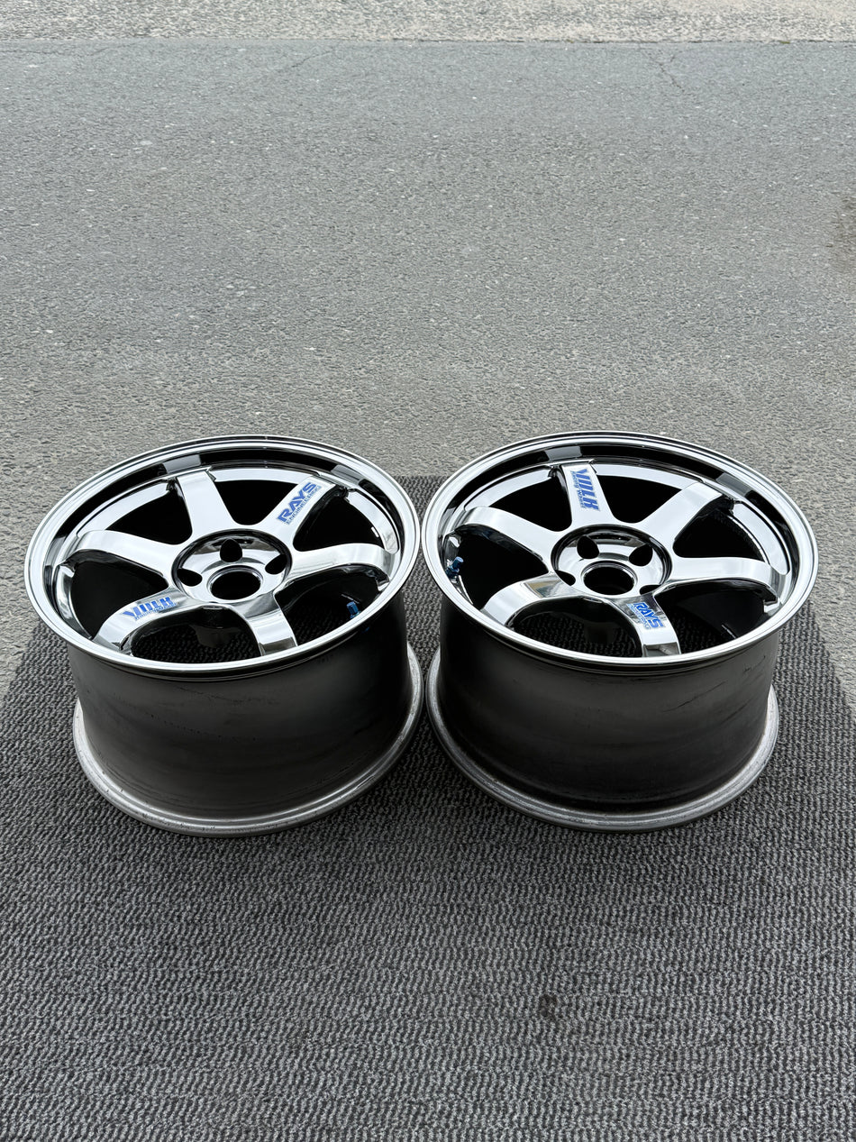 RAYS VOLK RACING TE37 GTR OG CHROME PAIR