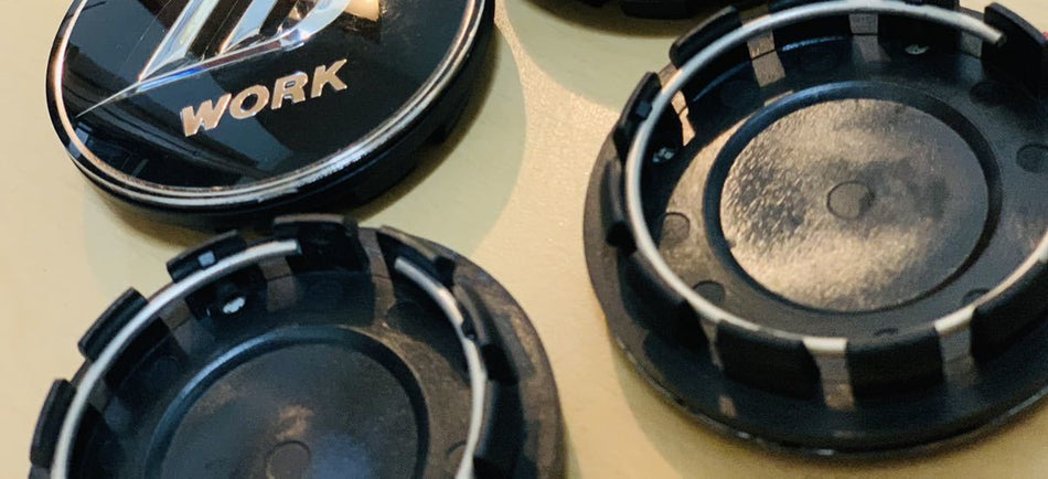 WORK BLACK WHEEL CENTRE CAPS