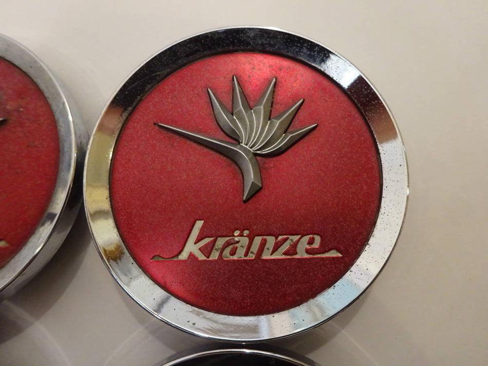 WEDS KRANZE RED WHEEL CENTRE CAPS