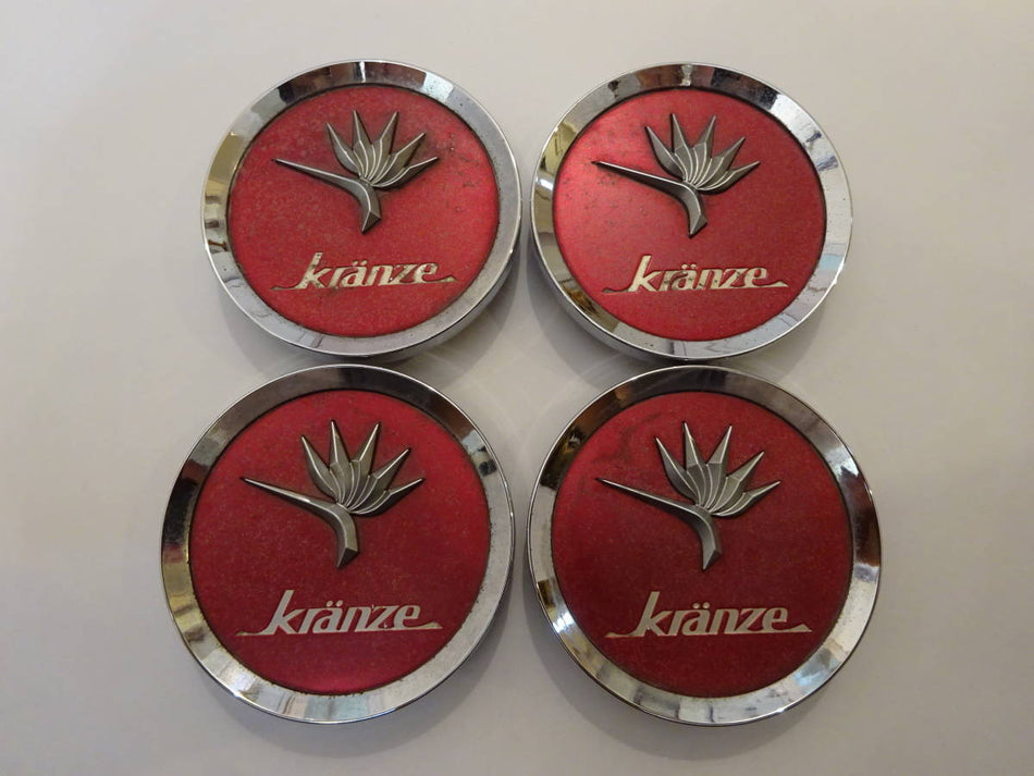 WEDS KRANZE RED WHEEL CENTRE CAPS