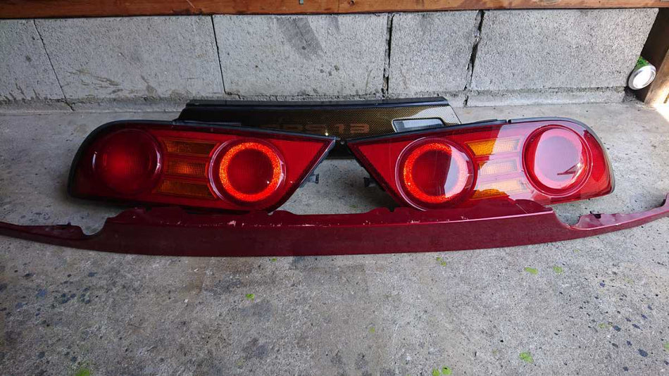 NISSAN 180SX S13 KOUKI TAIL LIGHT SET WITH CARBON GARNISH &amp; REAR PANEL