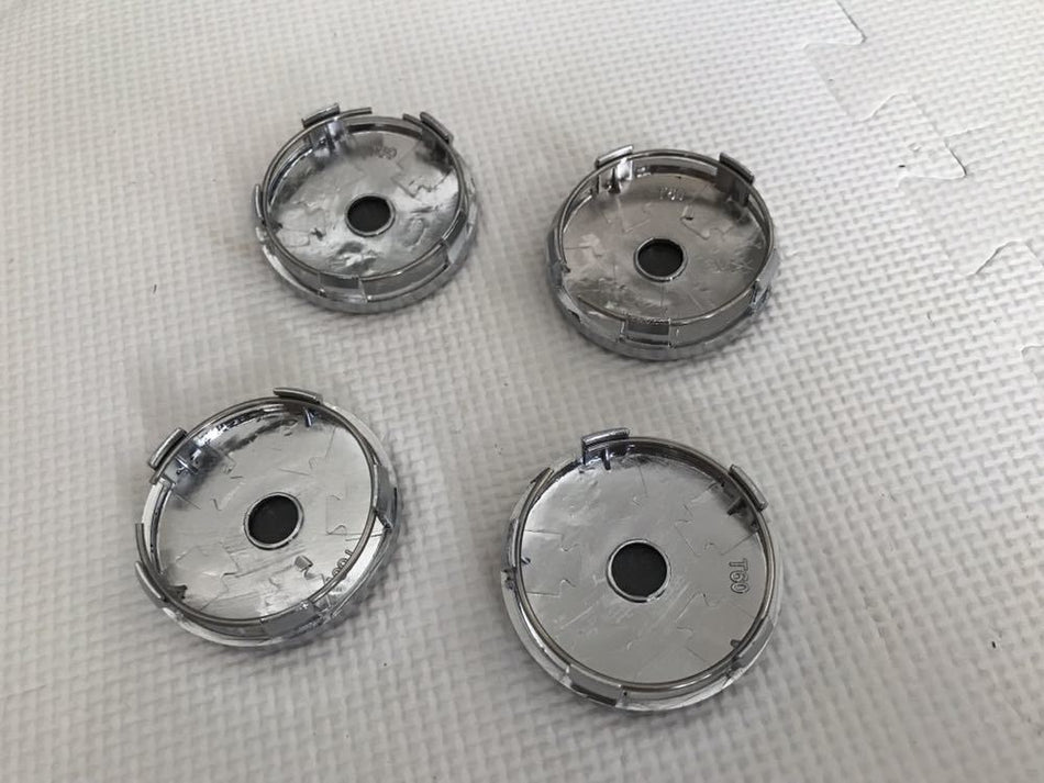 WORK VS RED WHEEL CENTRE CAPS 60MM